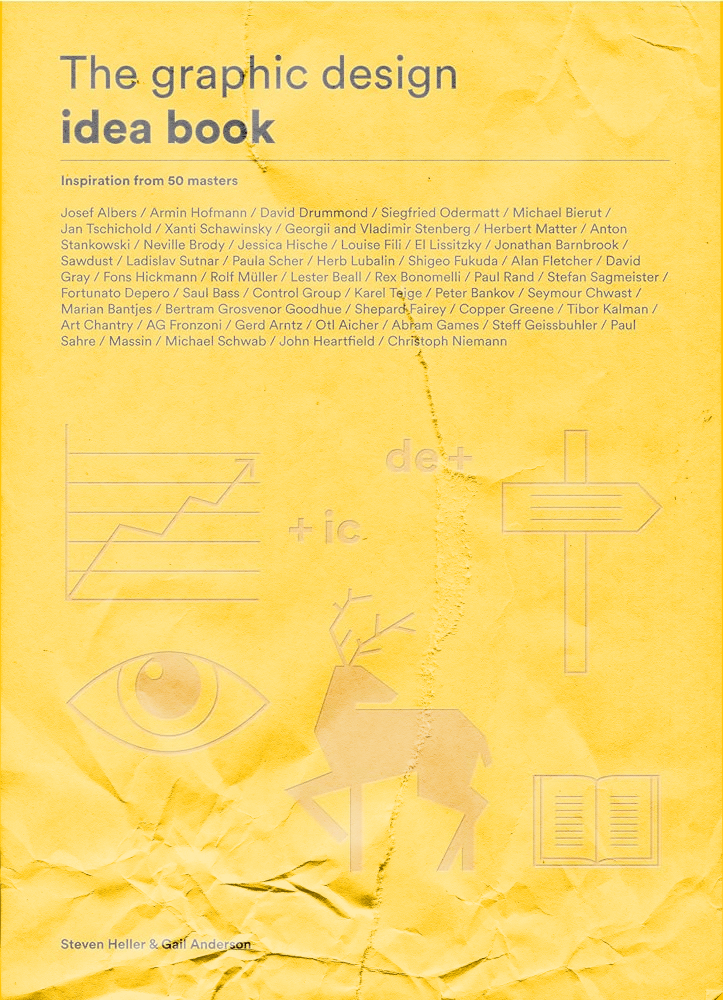 Book cover of 'The Graphic Design Idea Book'